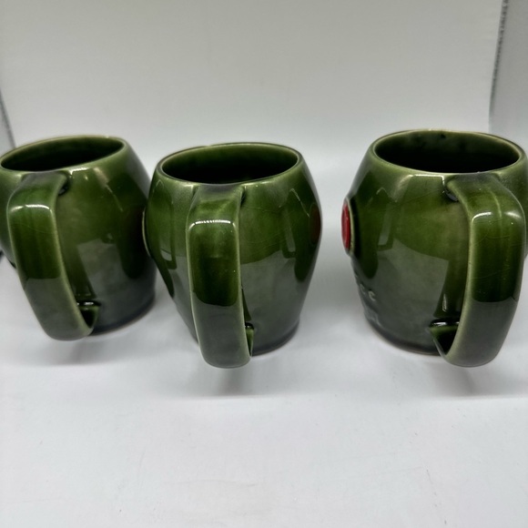 D.O.M. Vivid Cafe Green Ceramic coffee Mug "Benedictine" France 1970* USA - Picture 2 of 12